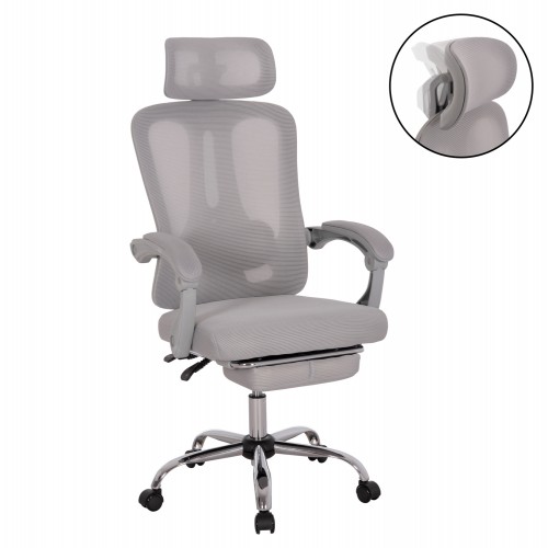 ΚΑΡΕΚΛΑ ΓΡΑΦΕΙΟΥ BARNET HM18258 02 ΓΚΡΙ MESH-ΓΚΡΙ ΣΚΕΛΕΤΟΣ NYLON 61x62x123Υ c501311