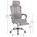 ΚΑΡΕΚΛΑ ΓΡΑΦΕΙΟΥ BARNET HM18258 02 ΓΚΡΙ MESH-ΓΚΡΙ ΣΚΕΛΕΤΟΣ NYLON 61x62x123Υ c501311