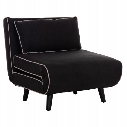 ΠΟΛΥΘΡΟΝΑ ΚΡΕΒΑΤΙ BRAXTON HM8425 03 ΜΑΥΡΟ ΥΦΑΣΜΑ 78x88x78Υεκ c501315