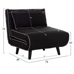 ΠΟΛΥΘΡΟΝΑ ΚΡΕΒΑΤΙ BRAXTON HM8425 03 ΜΑΥΡΟ ΥΦΑΣΜΑ 78x88x78Υεκ c501315