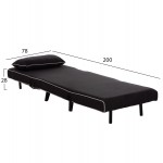 ΠΟΛΥΘΡΟΝΑ ΚΡΕΒΑΤΙ BRAXTON HM8425 03 ΜΑΥΡΟ ΥΦΑΣΜΑ 78x88x78Υεκ c501315
