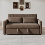 TEMPO-W Καναπές - Κρεβάτι Με ανάκλιση πλάτης Ύφασμα Καφέ c501322