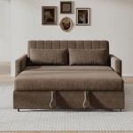 TEMPO-W Καναπές - Κρεβάτι Με ανάκλιση πλάτης Ύφασμα Καφέ c501322