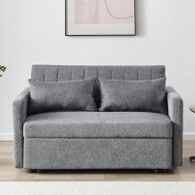 TEMPO-W Καναπές - Κρεβάτι Με ανάκλιση πλάτης Ύφασμα Γκρι c501324