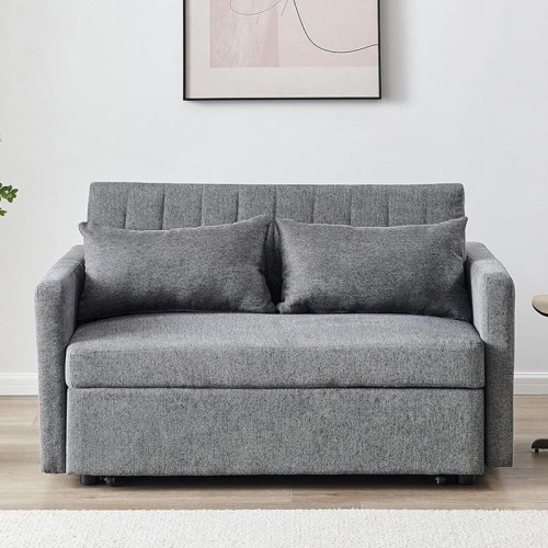 TEMPO-W Καναπές - Κρεβάτι Με ανάκλιση πλάτης Ύφασμα Γκρι c501324