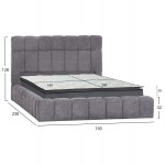 ΚΡΕΒΑΤΙ ΔΙΠΛΟ ΜΕ ΣΤΡΩΜΑ ΑΠΟΘ ΧΩΡΟ RAMON HM21168 ΓΚΡΙ ΜΠΟΥΚΛΕ--ΓΙΑ 160x200εκ c501338