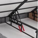 ΚΡΕΒΑΤΙ ΔΙΠΛΟ ΜΕ ΣΤΡΩΜΑ ΑΠΟΘ ΧΩΡΟ RAMON HM21168 ΓΚΡΙ ΜΠΟΥΚΛΕ--ΓΙΑ 160x200εκ c501338