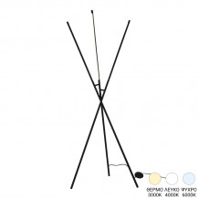 Φωτιστικό δαπέδου Loly pakoworld led μέταλλο σε μαύρη απόχρωση 40x40x145εκ c501357