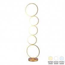 Φωτιστικό δαπέδου Chemal pakoworld led μέταλλο σε χρυσή απόχρωση Φ30x130εκ c501373