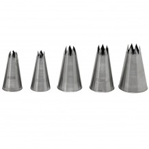 Πακέτο 5 κορνεδάκια οδοντωτά φ6 8 10 12 14mm HENDI c501396