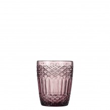 Γυάλινο ποτήρι νερού 29cl BAROCCO φ8 1x9cm μωβ c501424