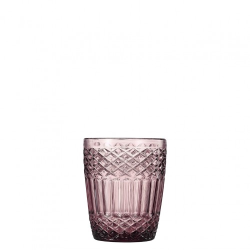 Γυάλινο ποτήρι νερού 29cl BAROCCO φ8 1x9cm μωβ c501424
