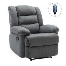 JULIA Massage Πολυθρόνα Relax Σαλονιού - Καθιστικού Ύφασμα Γκρι c501435