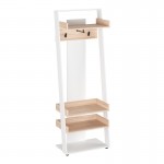 Έπιπλο εισόδου Sciove pakoworld σε λευκή-φυσική απόχρωση 70x40x200εκ c501450