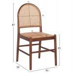 ΚΑΡΕΚΛΑ ΑΠΟ ΟΞΙΑ ΣΕ ΚΑΡΥΔΙ-RATTAN ΜΠΕΖ HM9407 04 43x50x87Υ εκ c501454