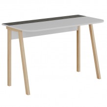 Γραφείο εργασίας Malia pakoworld λευκό-φυσικό-ανθρακί antique 120x60 5x75εκ c501475