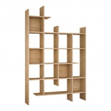 Βιβλιοθήκη Manco pakoworld σε oak απόχρωση 122x25 5x188εκ c501476