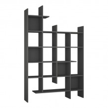 Βιβλιοθήκη Manco pakoworld σε ανθρακί απόχρωση 122x25 5x188εκ c501477