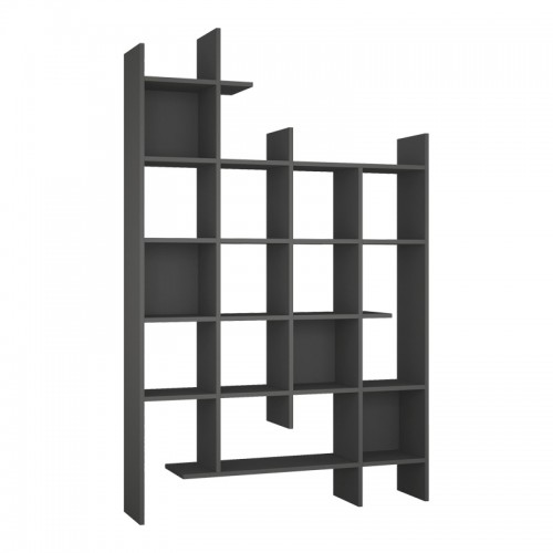 Βιβλιοθήκη Manco pakoworld σε ανθρακί απόχρωση 122x25 5x188εκ c501477