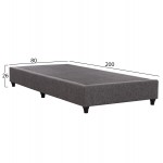 ΚΡΕΒΑΤΙ-ΥΠΟΣΤΡΩΜΑ SIGGY HM721 10 ΧΩΡΙΣ ΑΠΟΘ ΧΩΡΟ--ΓΚΡΙ ΥΦΑΣΜΑ--ΓΙΑ 80Χ200εκ c501505