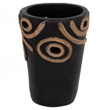 ΕΠΙΤΡΑΠΕΖΙΟ ΔΙΑΚΟΣΜΗΤΙΚΟ ΒΑΖΟ DEAN HM4677 01S ΤΕΡΑΚΟΤΑ ΣΕ ΜΑΥΡΟ--Φ19x25Υεκ c501519