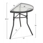 ΣΕΤ ΕΞΩΤ ΧΩΡΟΥ 3ΤΜΧ LAURA HM21112 ΤΡΑΠΕΖΙ ΗΜΙΚΥΚΛΙΚΟ 2 ΠΟΛΥΘΡΟΝΕΣ- ΓΚΡΙ c501531