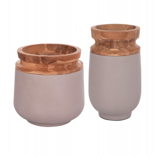 ΔΙΑΚΟΣΜΗΤΙΚΑ ΒΑΖΑ ΔΑΠΕΔΟΥ 2ΤΜΧ LINTER HM21140 04 FIBER CEMENT TAUPE-ΞΥΛΟ ΤΕΑΚ 47Υ 60Υεκ c501537