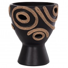 ΕΠΙΤΡΑΠΕΖΙΟ ΔΙΑΚΟΣΜΗΤΙΚΟ ΒΑΖΟ DEAN HM4678 01 ΤΕΡΑΚΟΤΑ ΣΕ ΜΑΥΡΟ--Φ23x29Υεκ c501540