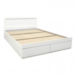 Κρεβάτι Olympus pakoworld με συρτάρι σε λευκή απόχρωση 140x200εκ c501550