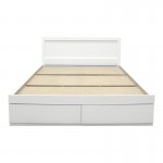 Κρεβάτι Olympus pakoworld με συρτάρι σε λευκή απόχρωση 140x200εκ c501550