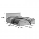 Κρεβάτι Olympus pakoworld με συρτάρι σε λευκή απόχρωση 140x200εκ c501550