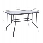 ΣΕΤ ΤΡΑΠΕΖΑΡΙΑΣ 5ΤΜΧ ADAM HM21219 ΚΑΡΕΚΛΕΣ ΜΕΤΑΛΛΙΚΕΣ ΤΡΑΠΕΖΙ 110x60 ΓΚΡΙ c501556