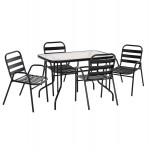 ΣΕΤ ΤΡΑΠΕΖΑΡΙΑΣ 5ΤΜΧ ADAM HM21219 01 ΚΑΡΕΚΛΕΣ ΜΕΤΑΛΛΙΚΕΣ ΤΡΑΠΕΖΙ 110x60 ΜΑΥΡΟ c501557