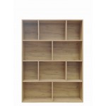 Βιβλιοθήκη Evergin pakoworld mdf σε oak απόχρωση 100x30x135εκ c501575
