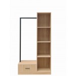 Έπιπλο εισόδου Erdeco pakoworld mdf σε φυσική απόχρωση 80x40x150εκ c501576