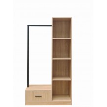 Έπιπλο εισόδου Erdeco pakoworld mdf σε φυσική απόχρωση 80x40x150εκ c501576