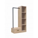 Έπιπλο εισόδου Erdeco pakoworld mdf σε φυσική απόχρωση 80x40x150εκ c501576