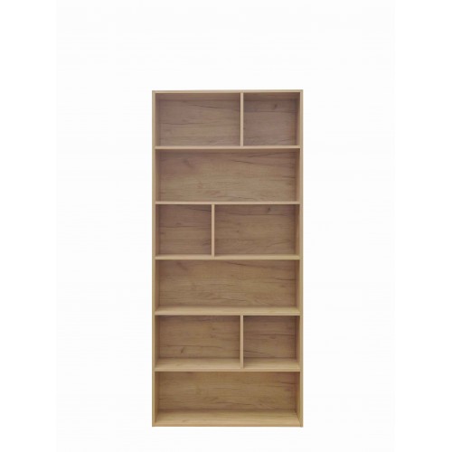 Βιβλιοθήκη Evergin pakoworld mdf σε oak απόχρωση 80x30x180εκ c501578