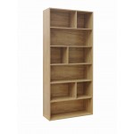 Βιβλιοθήκη Evergin pakoworld mdf σε oak απόχρωση 80x30x180εκ c501578
