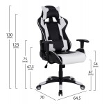 ΠΟΛΥΘΡΟΝΑ GAMING DARIUS HM1072 04 ΜΑΥΡΗ-ΛΕΥΚΗ 66 5x70x 122-129 cm c501582