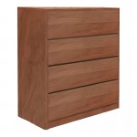 Συρταριέρα Kuanger pakoworld mdf σε καρυδί απόχρωση 80x40x80εκ c501590