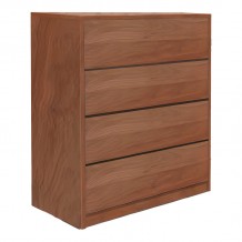 Συρταριέρα Kuanger pakoworld mdf σε καρυδί απόχρωση 80x40x80εκ c501590