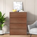 Συρταριέρα Kuanger pakoworld mdf σε καρυδί απόχρωση 80x40x80εκ c501590