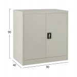 ΝΤΟΥΛΑΠΑ ΜΕΤΑΛΛΙΚΗ HM5960 01 ΜΕ 2 ΑΠΟΘΗΚΕΥΤΙΚΟΥΣ ΧΩΡΟΥΣ ΓΚΡΙ 90Χ40Χ90Υεκ c501593