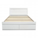 Κρεβάτι Olympus pakoworld με συρτάρι σε λευκή απόχρωση 160x200εκ c501628