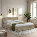 Κρεβάτι Olympus pakoworld με συρτάρι σε φυσική απόχρωση 160x200εκ c501629