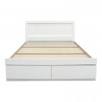 Κρεβάτι Olympus pakoworld με συρτάρι σε λευκή απόχρωση 150x200εκ c501634