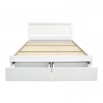 Κρεβάτι Olympus pakoworld με συρτάρι σε λευκή απόχρωση 150x200εκ c501634