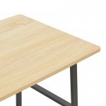 Γραφείο εργασίας Ferje pakoworld με ράφια mdf σε φυσική με μαύρη απόχρωση 100x48x75εκ c501635