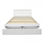 Κρεβάτι Olympus pakoworld με συρτάρι σε λευκή απόχρωση 100x200εκ c501636